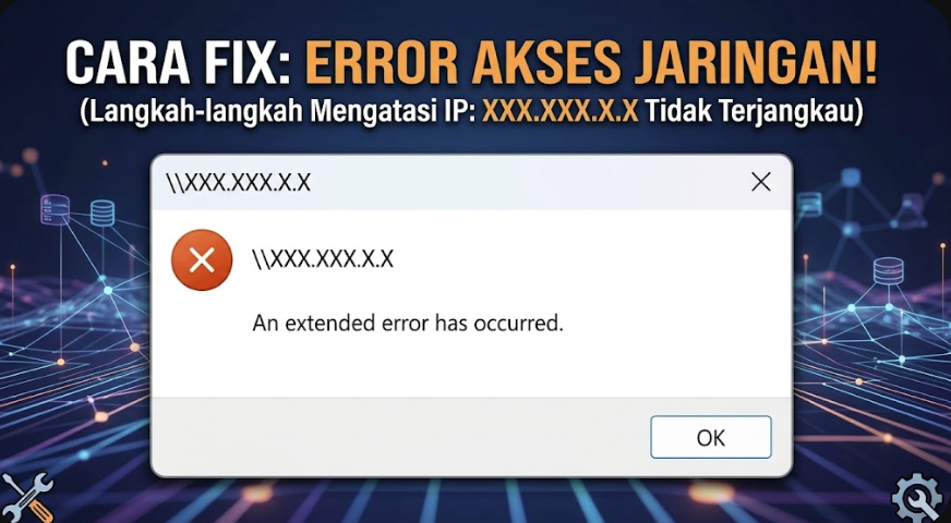 Cara Mengatasi Error "An Extended Error Has Occurred" Saat Akses File Sharing di Windows